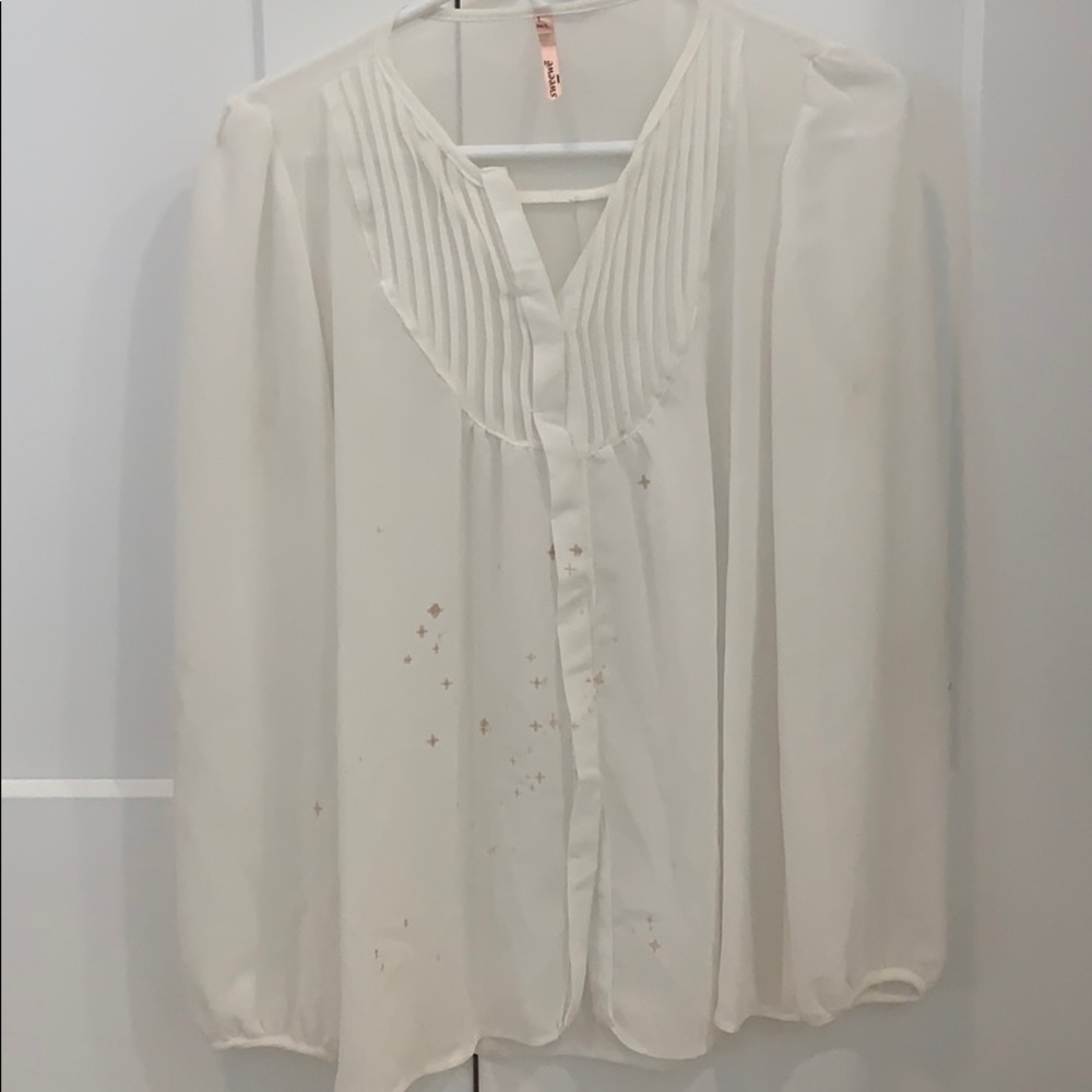 White shear blouse